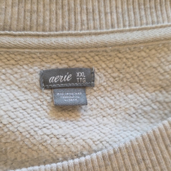 Aerie Camouflage Sweatshirt - Green and Cream - Picture 2 of 4